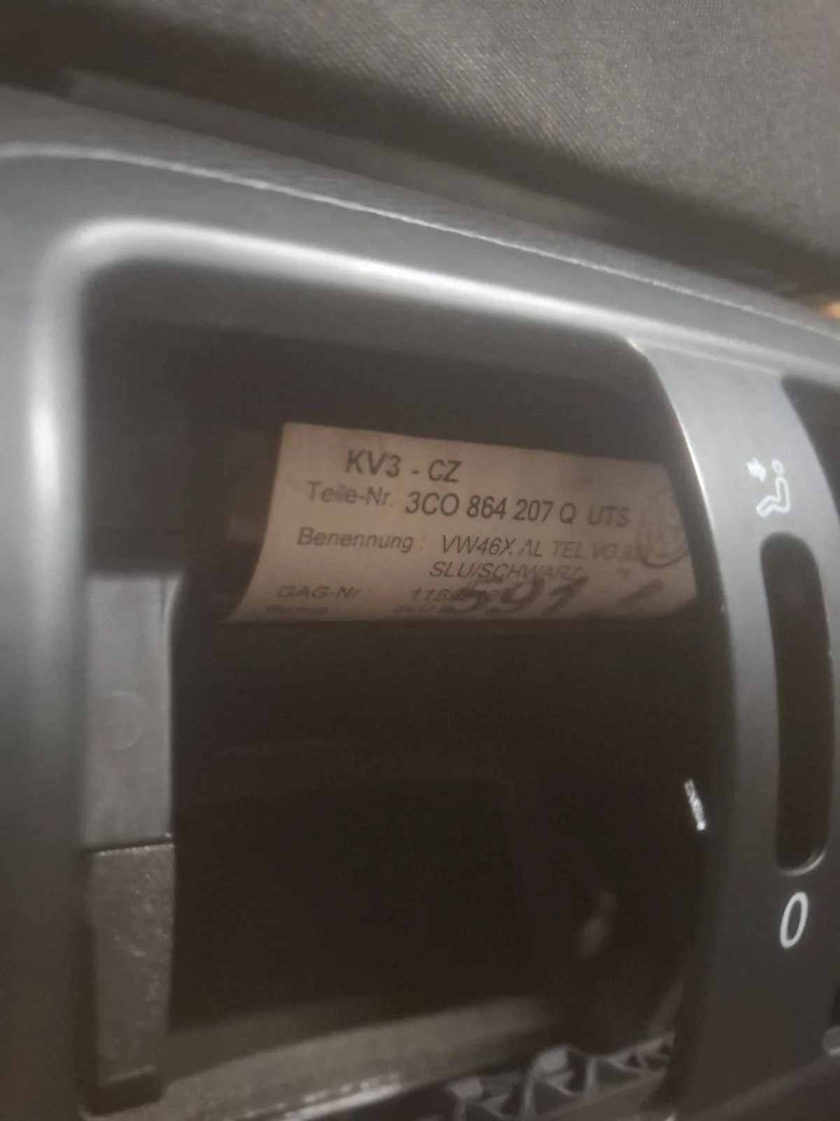 Cotiera Volkswagen PASSAT CC 3C0864207Q