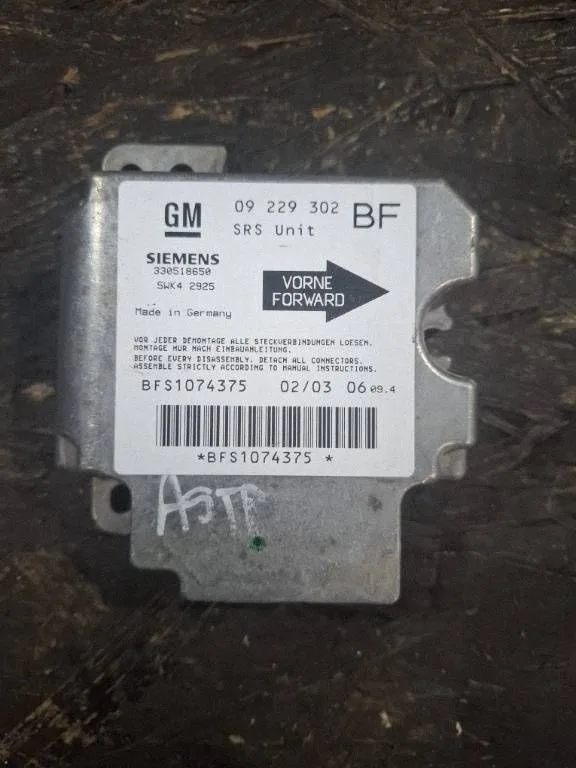 Calculator airbag Chevrolet Cruze 09229302