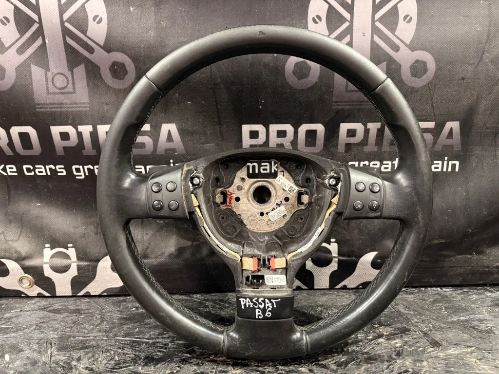 Volan piele cu comenzi Volkswagen VW Passat B6 - imagine 1